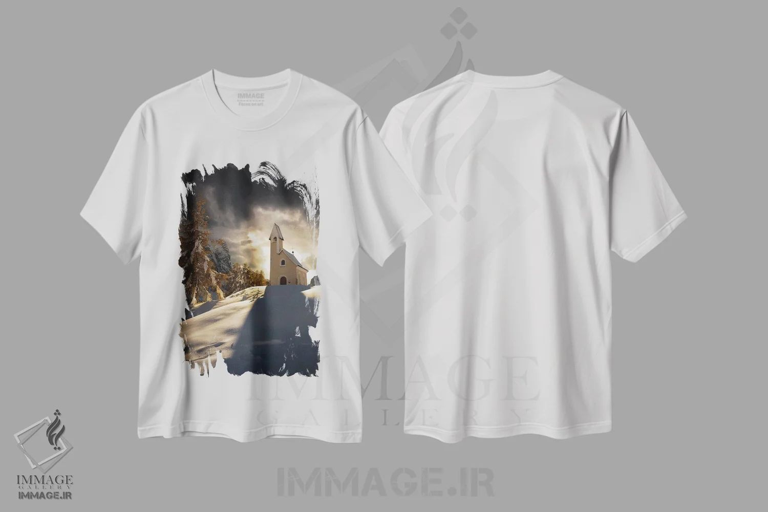 تیشرت سفید طرح دار گردنه گاردنا، مدیوم اثر انزو رومانو | فروشگاه ایماژ