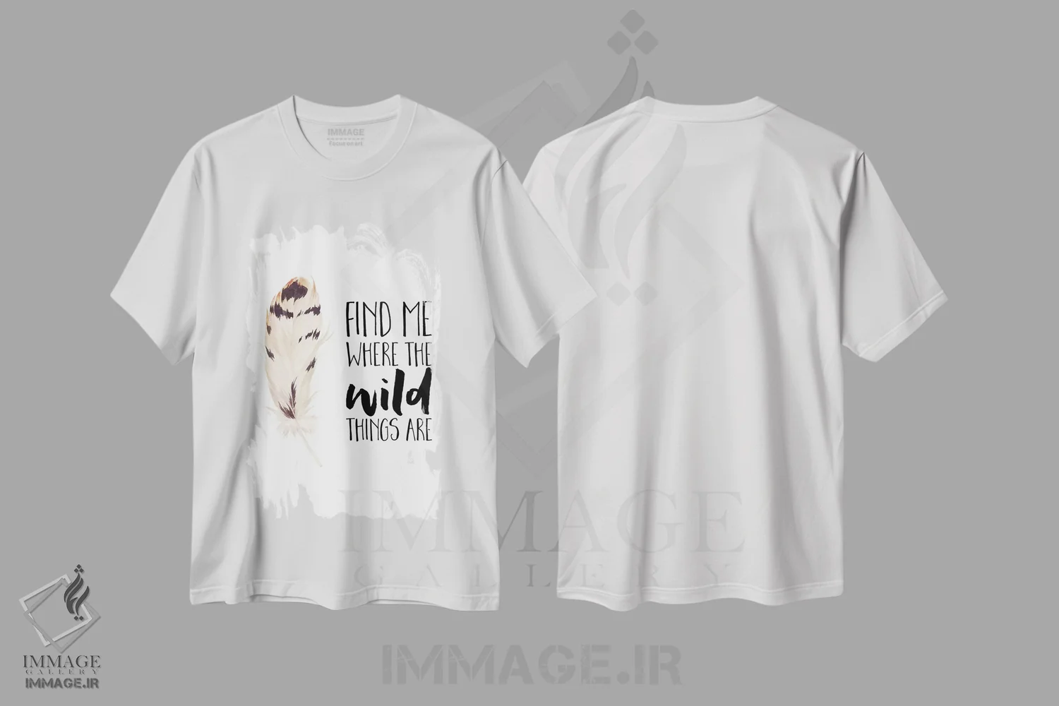 تیشرت سفید طرح دار مرا در جایی بیاب که موجودات وحشی وجود دارند، تزئینی اثر ادن پرینتیبلز | فروشگاه ایماژ