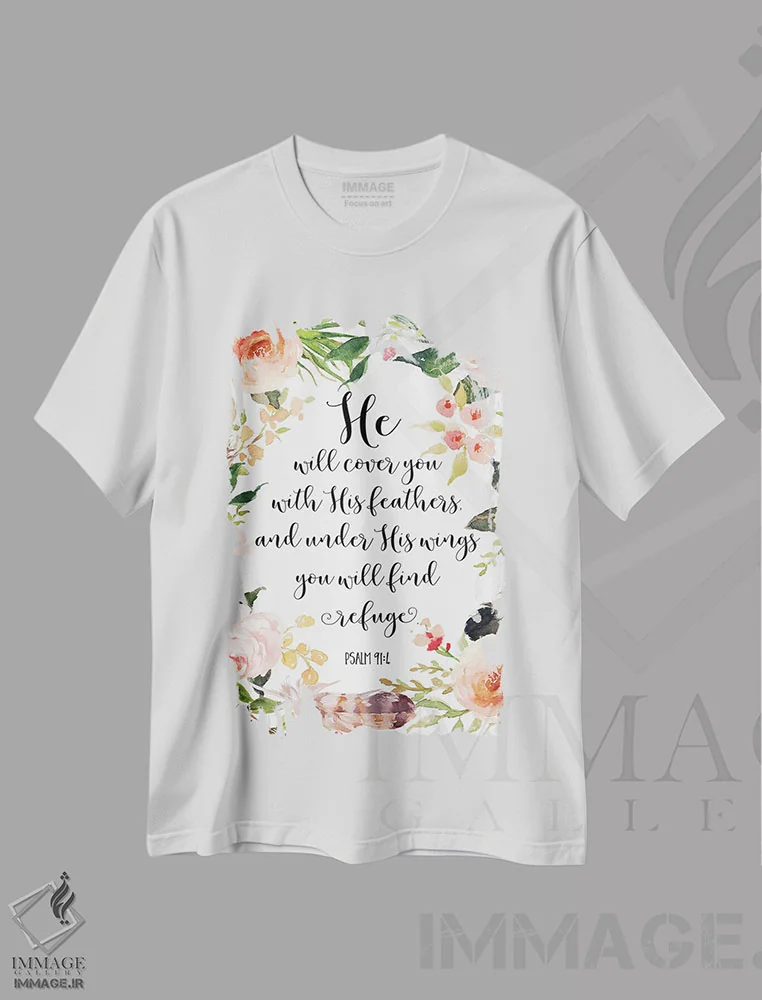 تیشرت سفید طرح دار آثار ادن پرینتیبلز - فروشگاه ایماژ