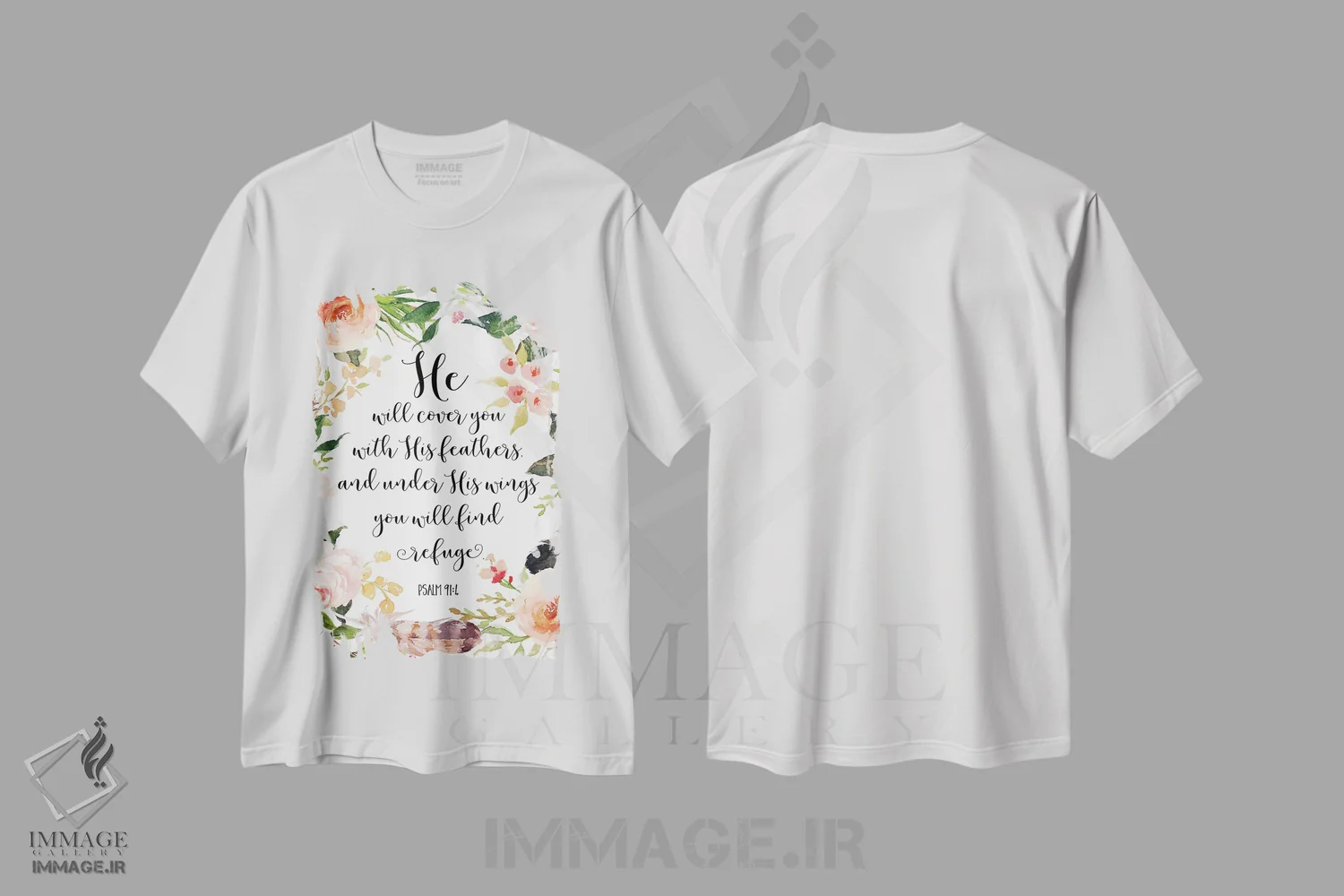 تیشرت سفید طرح دار آثار ادن پرینتیبلز - فروشگاه ایماژ