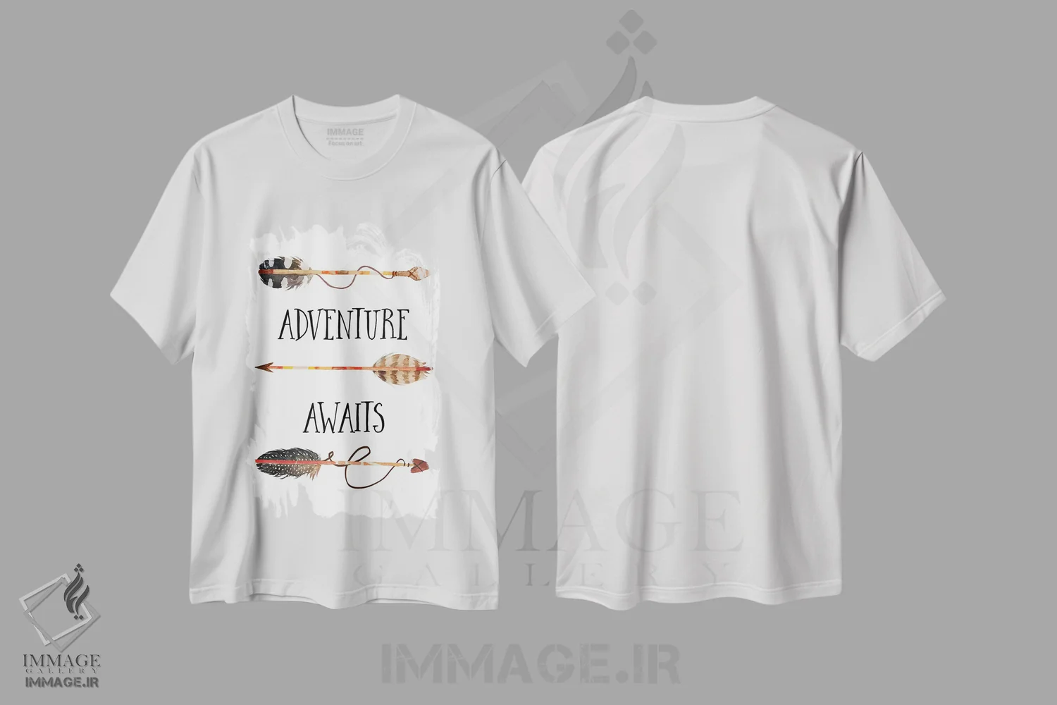 تیشرت سفید طرح دار ماجراجویی در انتظارت است II، تزئینی اثر ادن پرینتیبلز | immage.ir