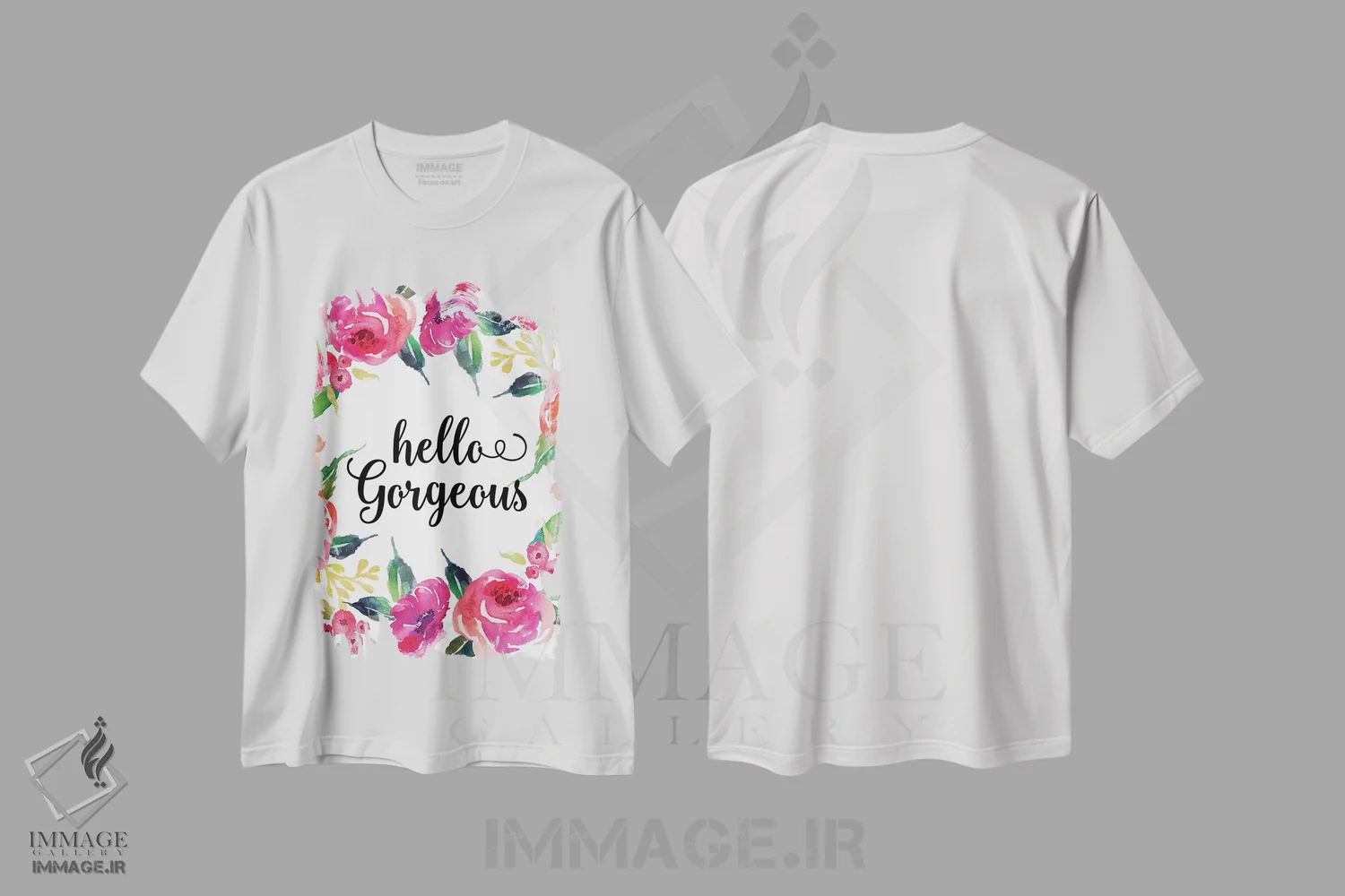 تیشرت سفید طرح دار سلام زیبارو، تزئینی اثر ادن پرینتیبلز | فروشگاه ایماژ