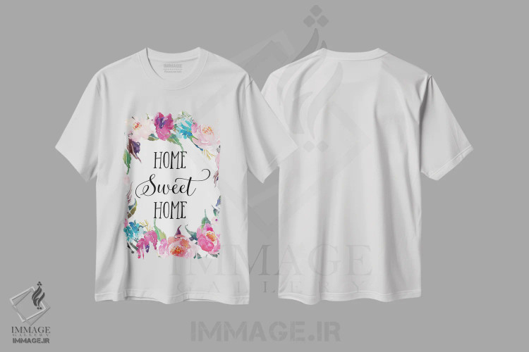 تیشرت سفید طرح دار خانه، شیرین ترین خانه، تزئینی اثر ادن پرینتیبلز | فروشگاه ایماژ
