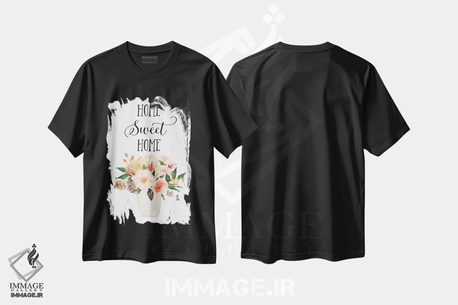 تیشرت مشکی طرح دار خانه، شیرین ترین خانه II، تزئینی اثر ادن پرینتیبلز | فروشگاه ایماژ