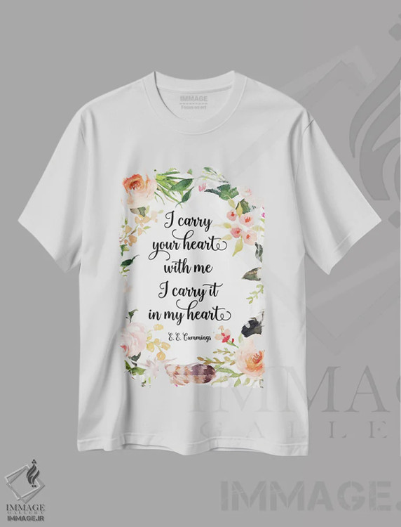 تیشرت سفید طرح دار آثار ادن پرینتیبلز - immage.ir