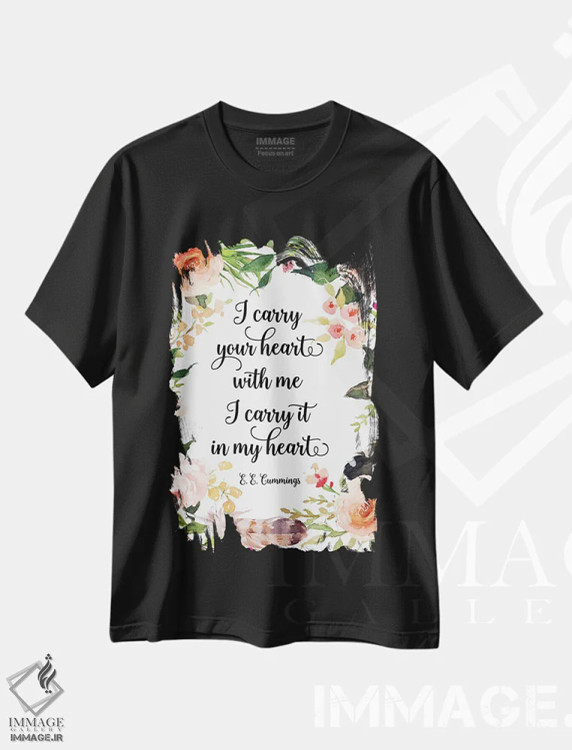تیشرت مشکی طرح دار آثار ادن پرینتیبلز - فروشگاه ایماژ
