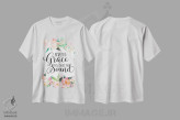تیشرت سفید طرح دار فضل شگفت انگیز، چه صدای شیرینی، تزئینی اثر ادن پرینتیبلز | immage.ir