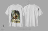 تیشرت سفید طرح دار تارزان و مرد دیوانه، هنر دیجیتال اثر بوریس والِخو | immage.ir