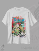 تیشرت سفید طرح دار تارزان دی سی شماره ۲۵۶، تزئینی اثر ارنی چن | فروشگاه ایماژ