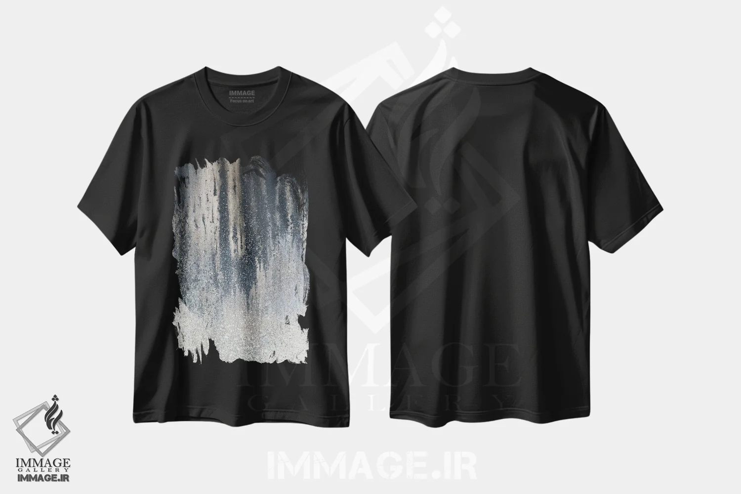 تیشرت مشکی طرح دار جنگل های تابستانی II اثر ام. مرکادو | فروشگاه ایماژ