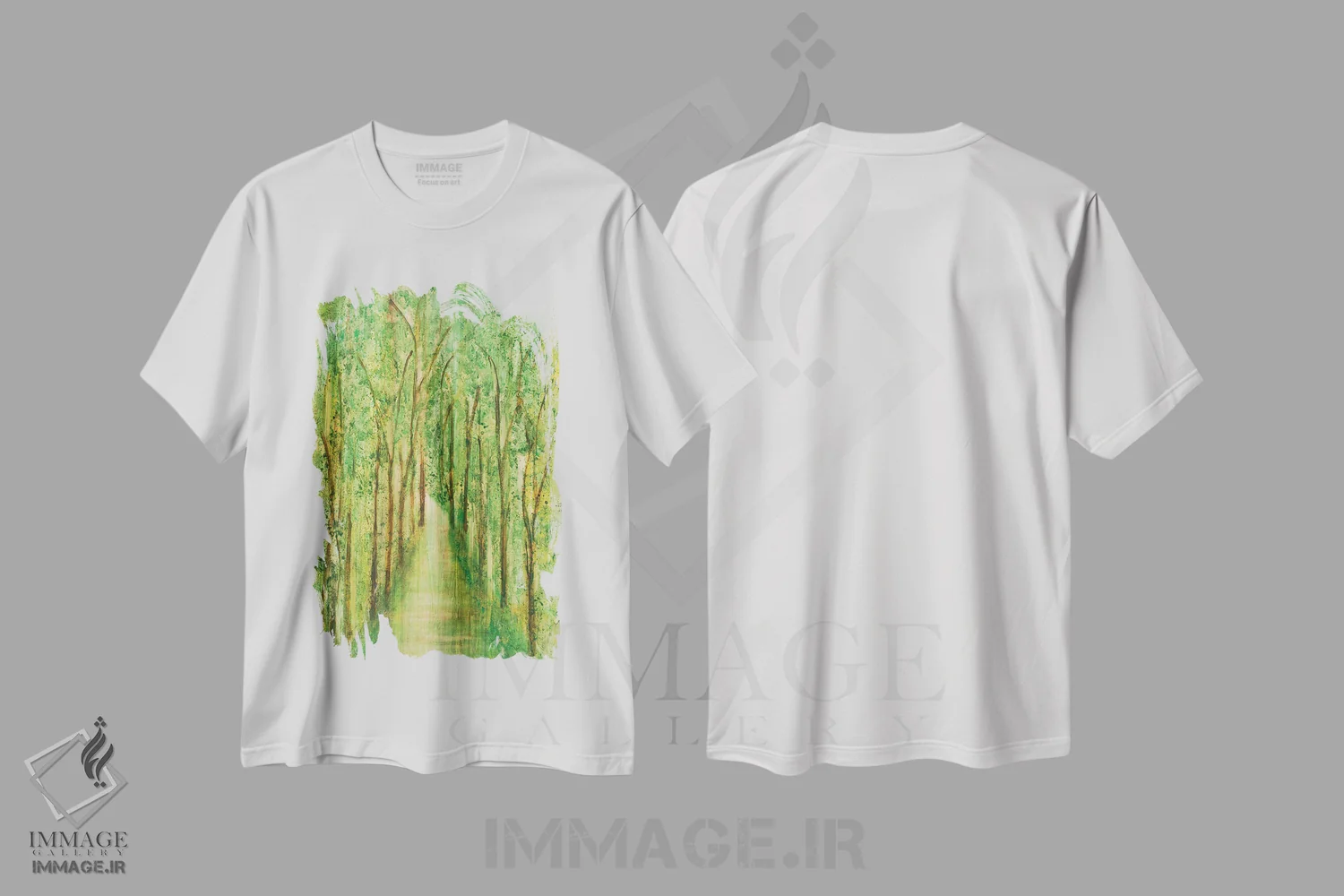 تیشرت سفید طرح دار تنهایی، آبستره اثر ام. مرکادو | immage.ir