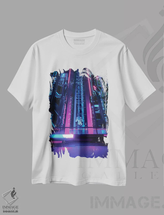 تیشرت سفید طرح دار ناحیه ۲۱۵، دکوراسیون جایگزین اثر ایوان رودز | فروشگاه ایماژ