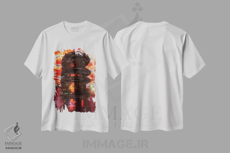 تیشرت سفید طرح دار سپیده دم روزی نو، دکوراسیون جایگزین اثر ایوان رودز | immage.ir