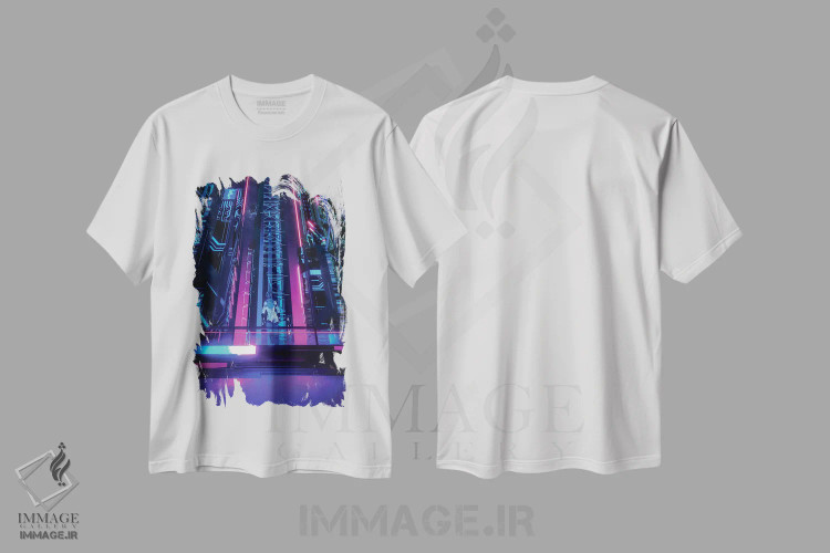 تیشرت سفید طرح دار ناحیه ۲۱۵، دکوراسیون جایگزین اثر ایوان رودز | فروشگاه ایماژ