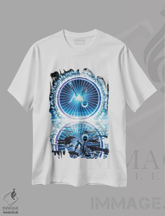 تیشرت سفید طرح دار بانوی برقی، دکوراسیون جایگزین اثر ایوان رودز | immage.ir