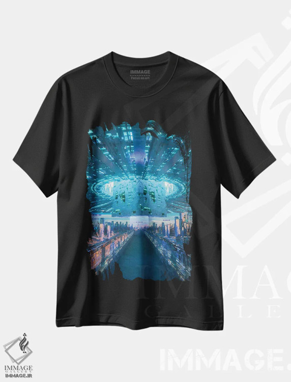 تیشرت مشکی طرح دار کلونی اروپا، دکوراسیون جایگزین اثر ایوان رودز | فروشگاه ایماژ