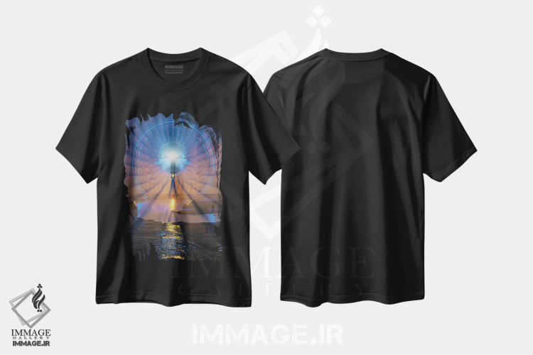 تیشرت مشکی طرح دار گسترش روح، دکوراسیون جایگزین اثر ایوان رودز | immage.ir