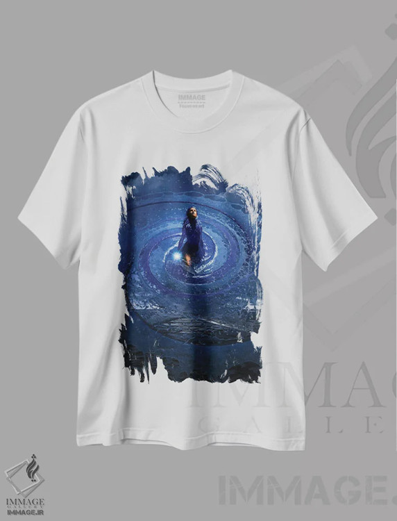 تیشرت سفید طرح دار روح آزاد، دکوراسیون جایگزین اثر ایوان رودز | فروشگاه ایماژ