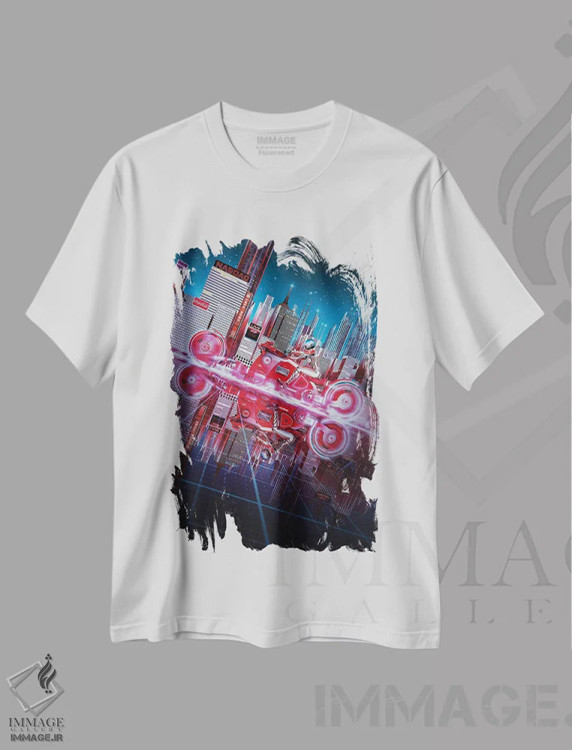 تیشرت سفید طرح دار منطقه آزاد، دکوراسیون جایگزین اثر ایوان رودز | immage.ir