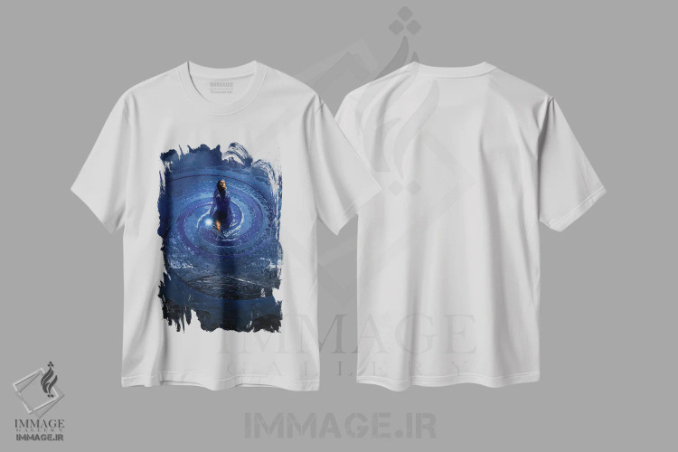 تیشرت سفید طرح دار روح آزاد، دکوراسیون جایگزین اثر ایوان رودز | فروشگاه ایماژ