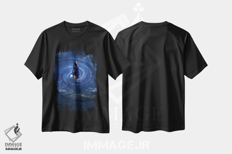 تیشرت مشکی طرح دار روح آزاد، دکوراسیون جایگزین اثر ایوان رودز | immage.ir