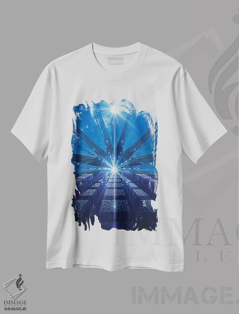 تیشرت سفید طرح دار بی نهایت، دکوراسیون جایگزین اثر ایوان رودز | فروشگاه ایماژ