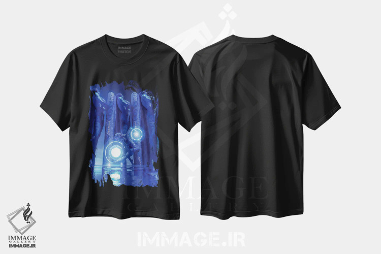 تیشرت مشکی طرح دار ستون های انسانیت، دکوراسیون جایگزین اثر ایوان رودز | immage.ir