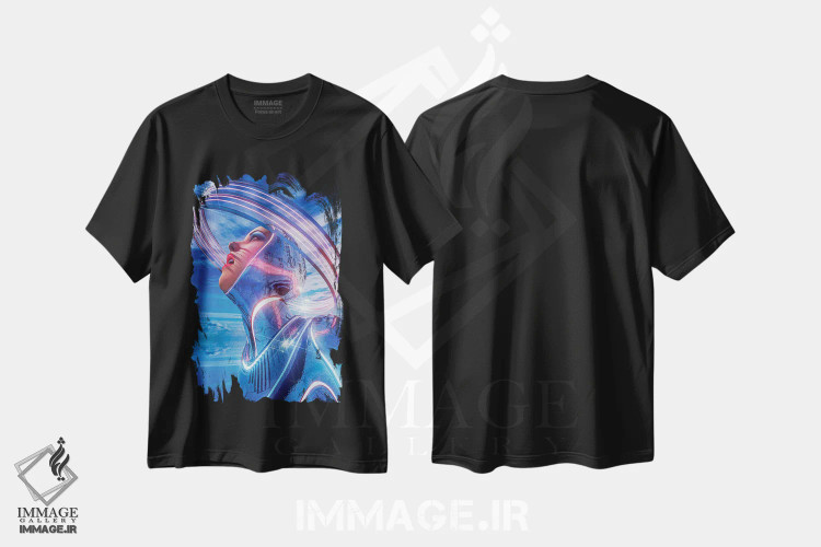 تیشرت مشکی طرح دار آرامش شیرین، دکوراسیون جایگزین اثر ایوان رودز | فروشگاه ایماژ