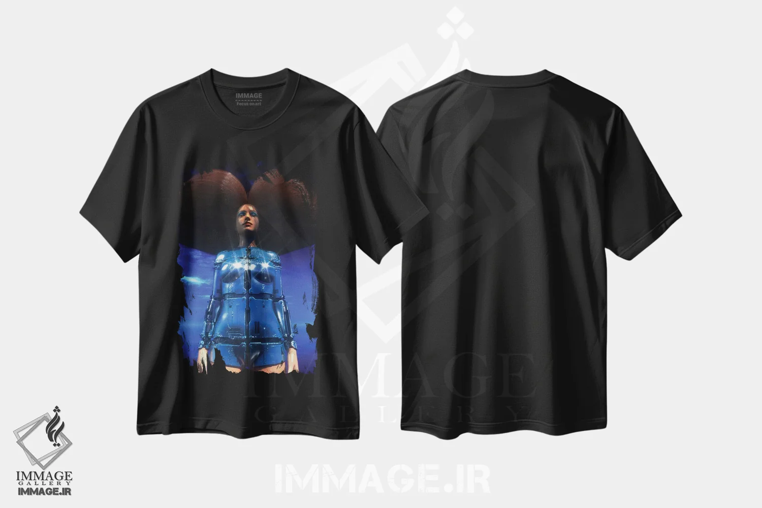 تیشرت مشکی طرح دار بلا سورئالیستا، هنر آمریکایی آفریقایی تبار اثر ایوان رودز | immage.ir