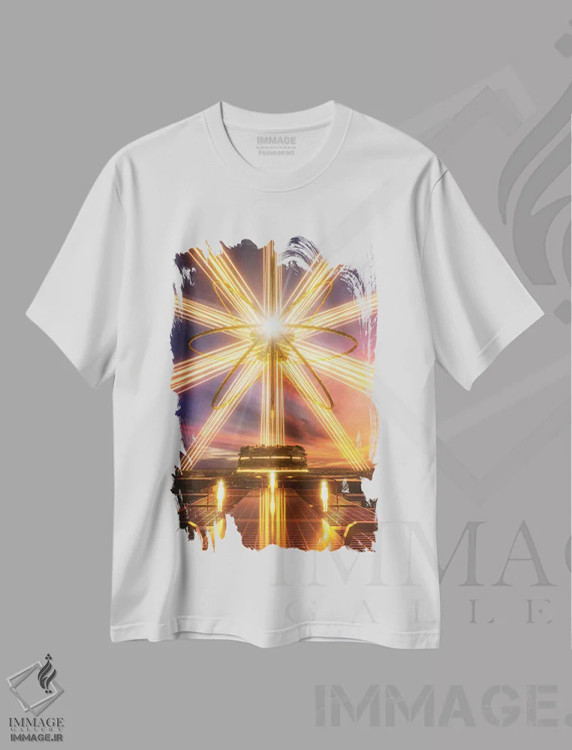 تیشرت سفید طرح دار آرامش کامل، دکوراسیون جایگزین اثر ایوان رودز | فروشگاه ایماژ