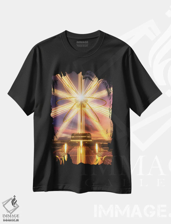 تیشرت مشکی طرح دار آرامش کامل، دکوراسیون جایگزین اثر ایوان رودز | immage.ir