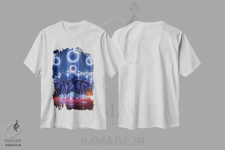 تیشرت سفید طرح دار رقص دایره ای، هنر آمریکایی آفریقایی تبار اثر ایوان رودز | immage.ir