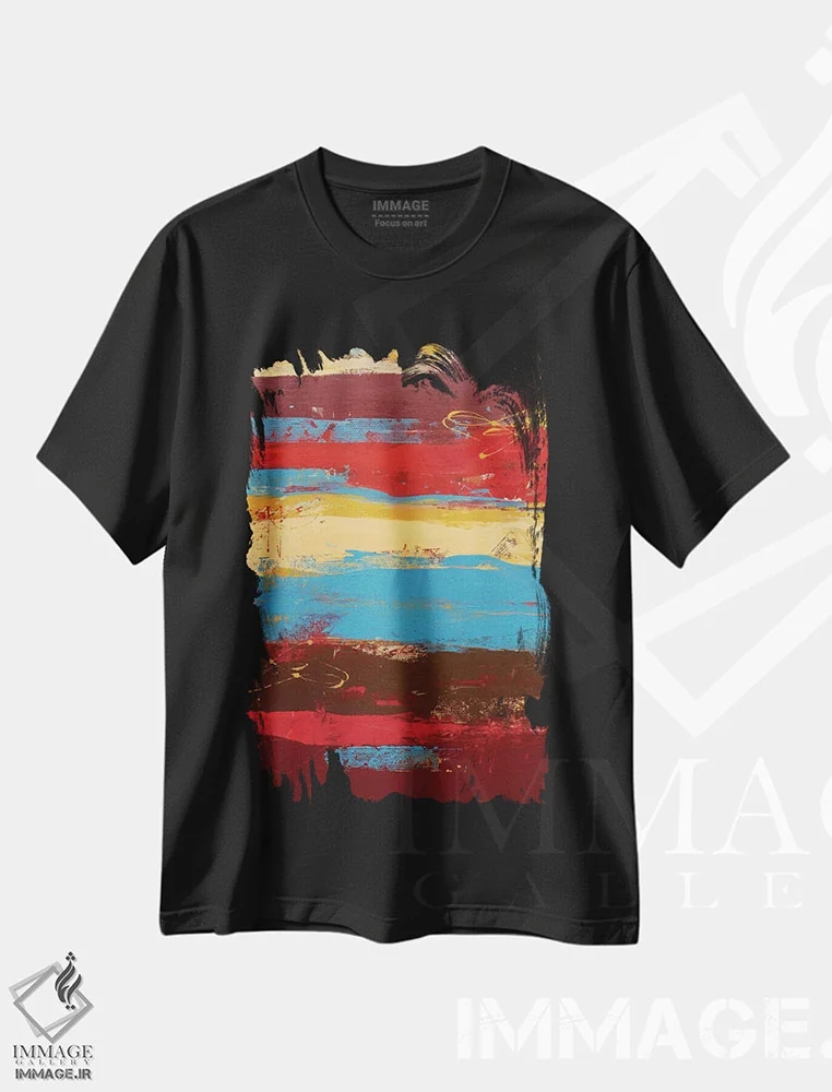 تیشرت مشکی طرح دار طرح مراکشی راک اثر ارین اشلی | immage.ir