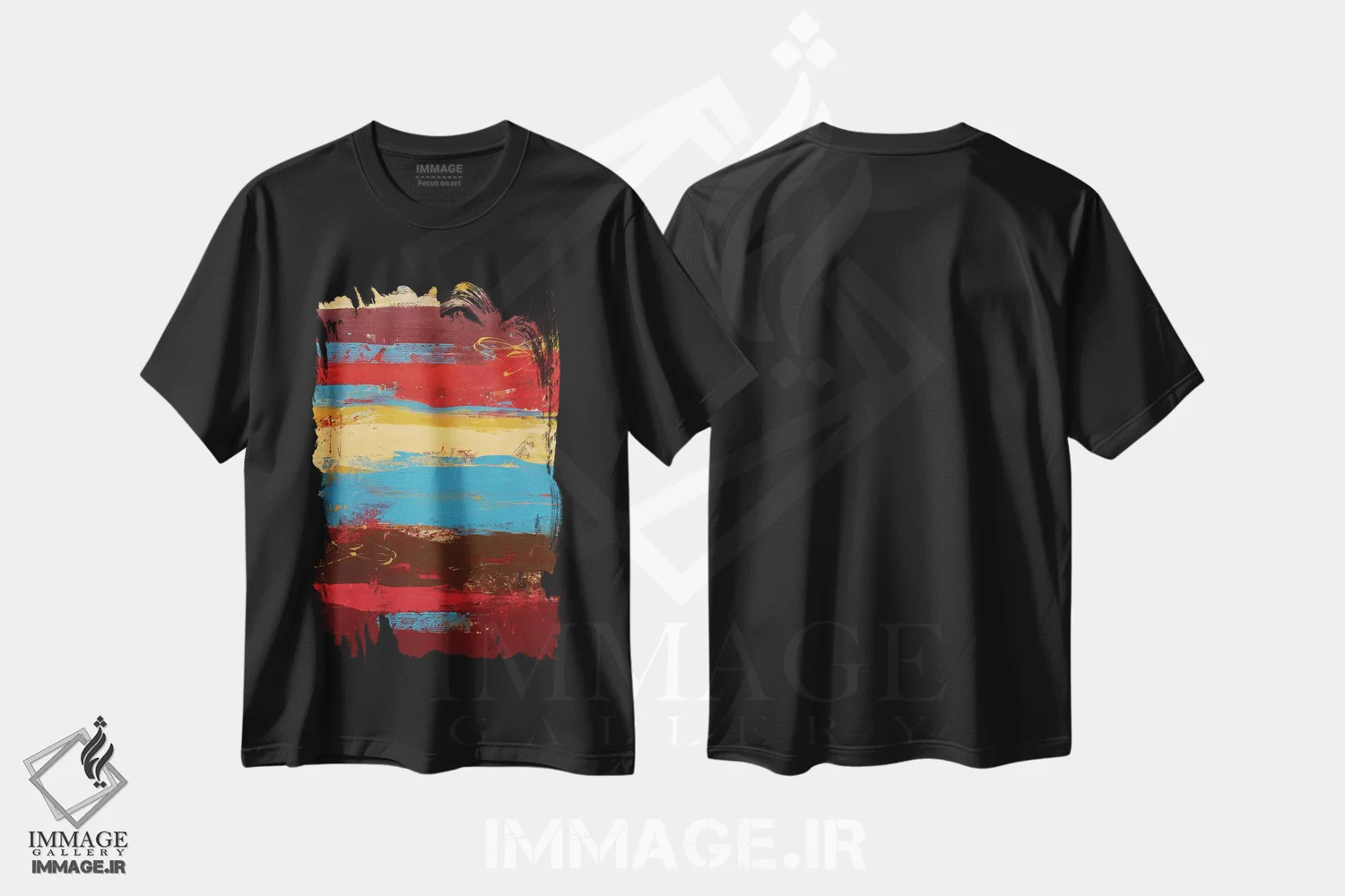 تیشرت مشکی طرح دار طرح مراکشی راک اثر ارین اشلی | immage.ir