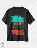 تیشرت مشکی طرح دار تی۰۵۴، آبستره اثر ارین اشلی | فروشگاه ایماژ