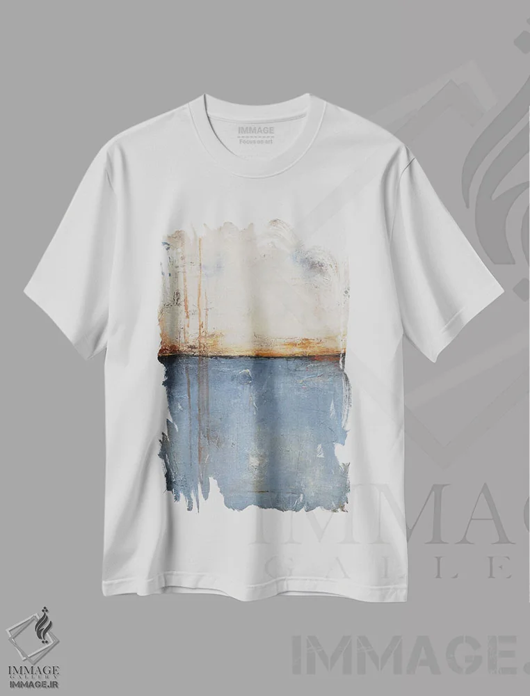 تیشرت سفید طرح دار زمان وعده داده شده اثر ارین اشلی | immage.ir
