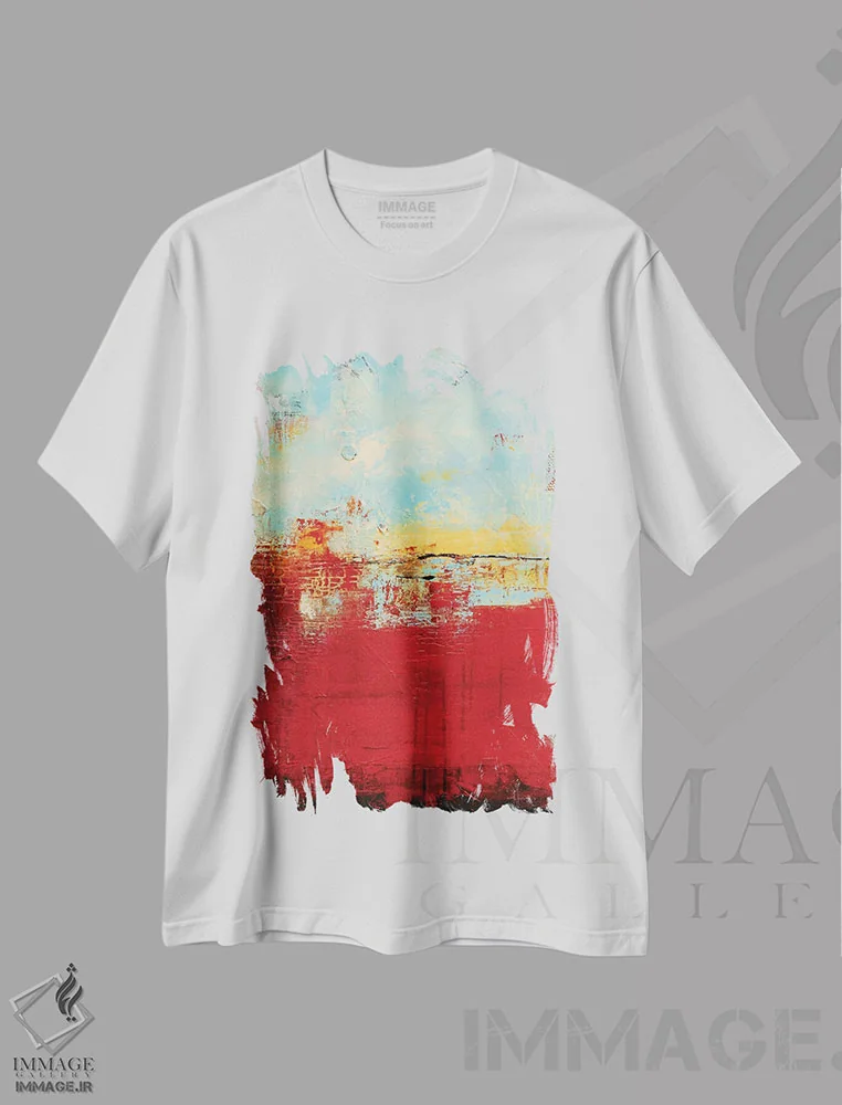 تیشرت سفید طرح دار آلاسکایی سرخ اثر ارین اشلی | immage.ir