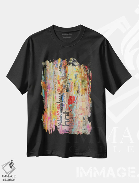 تیشرت مشکی طرح دار مترومیکس یک اثر ارین اشلی | فروشگاه ایماژ