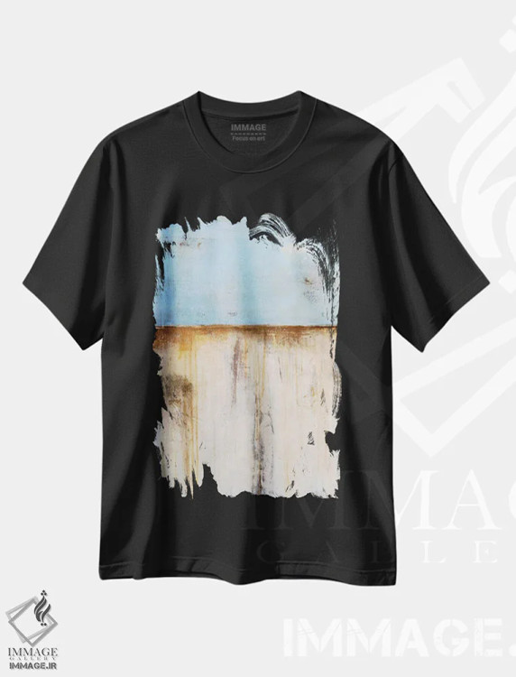تیشرت مشکی طرح دار استراحت ظهر اثر ارین اشلی | immage.ir