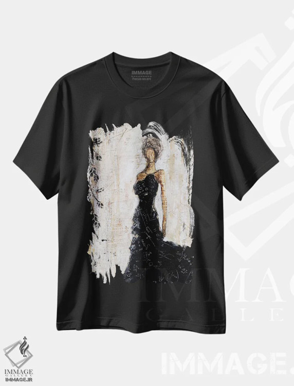 تیشرت مشکی طرح دار زیبایی تاریک، مدیوم اثر ارین اشلی | immage.ir