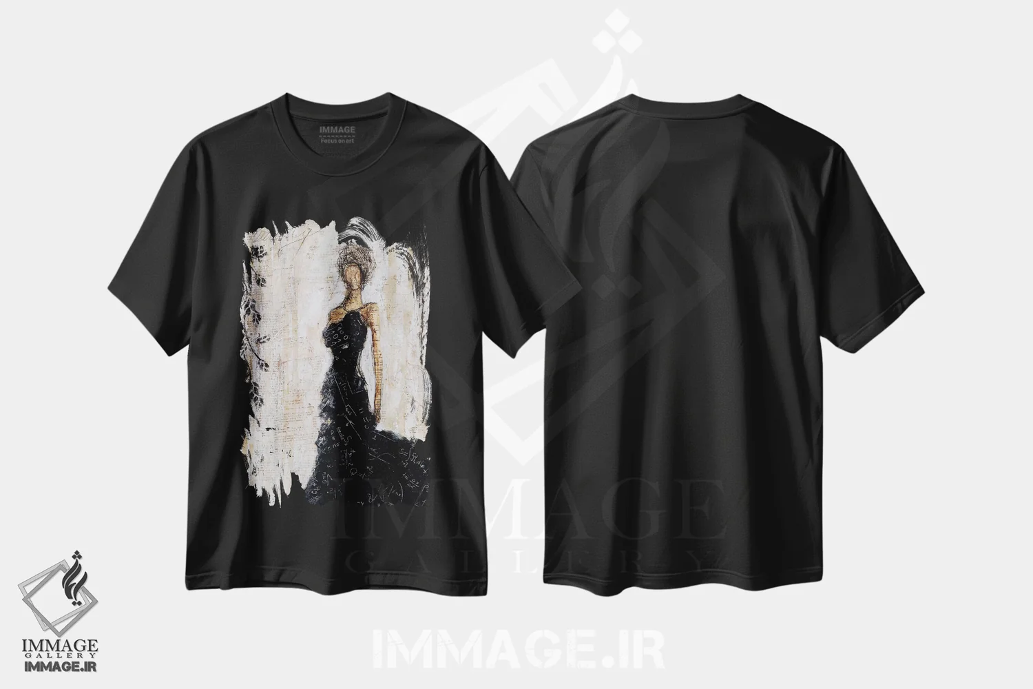 تیشرت مشکی طرح دار زیبایی تاریک، مدیوم اثر ارین اشلی | immage.ir