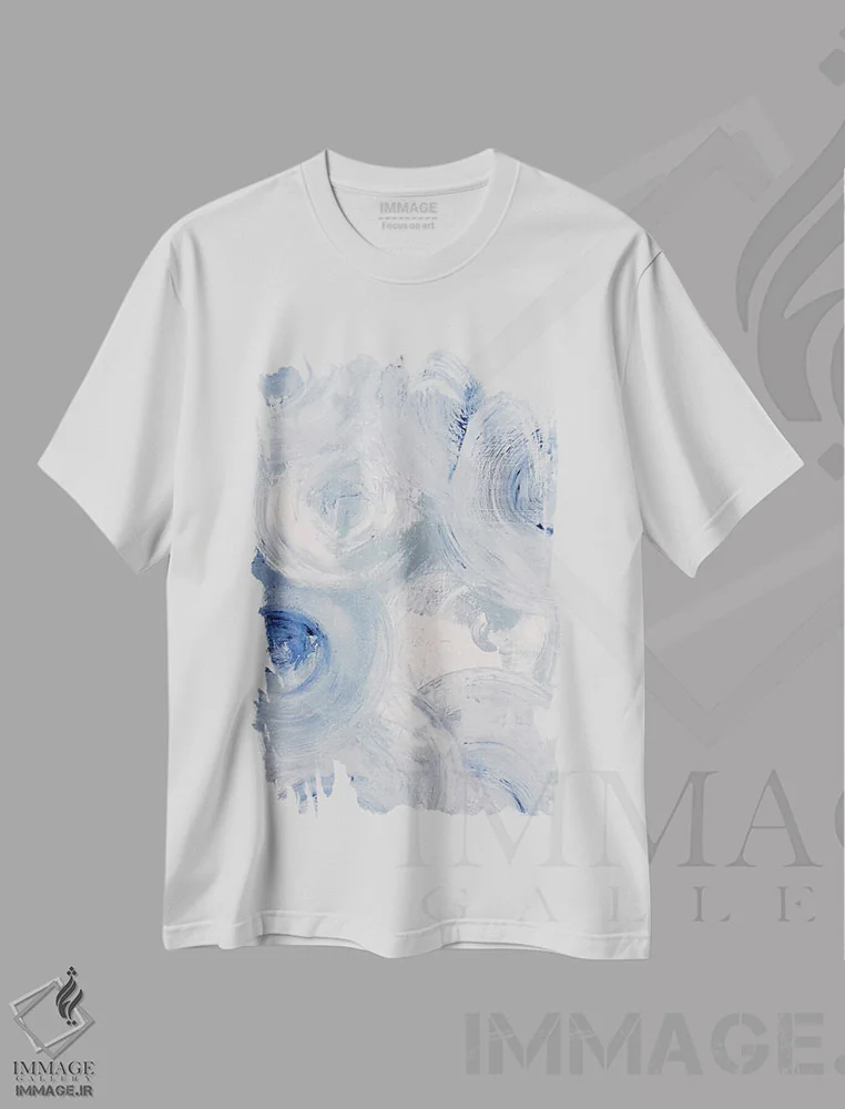تیشرت سفید طرح دار هالهٔ چرخان اثر ارین اشلی | فروشگاه ایماژ