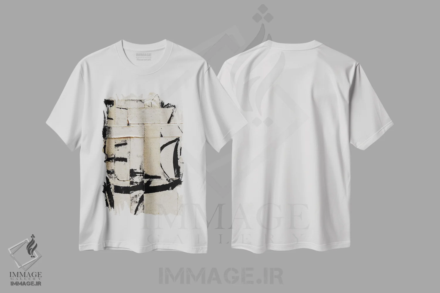 تیشرت سفید طرح دار جستجوی بدنی اثر ارین اشلی | immage.ir