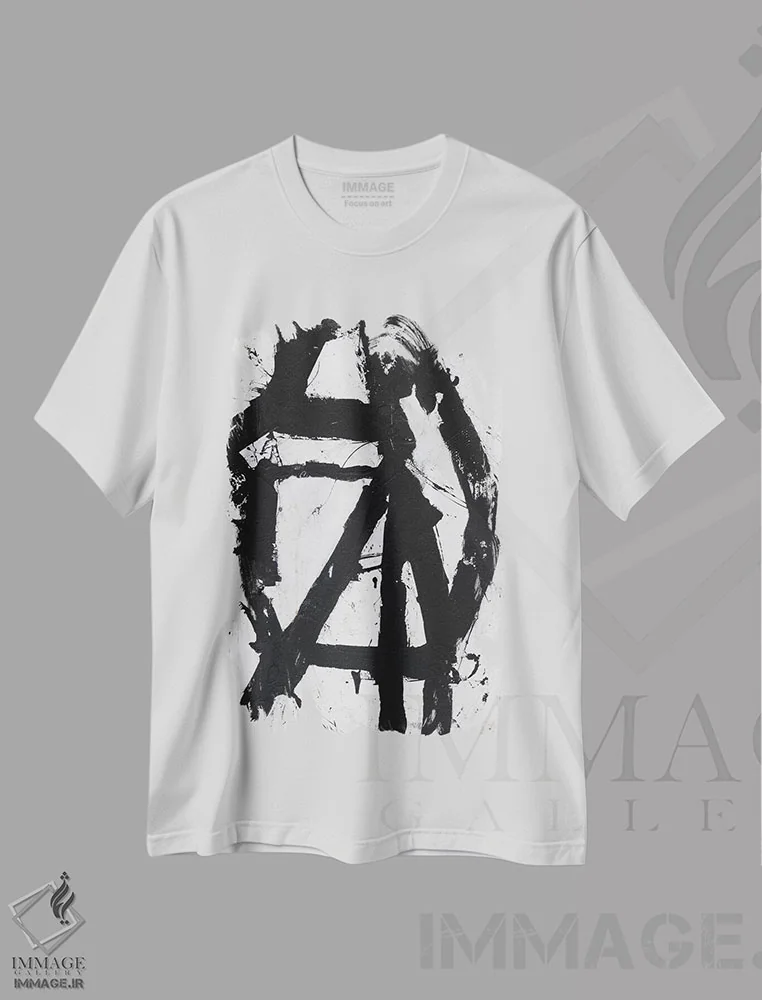 تیشرت سفید طرح دار تک پیک ۱ اثر ارین اشلی | فروشگاه ایماژ