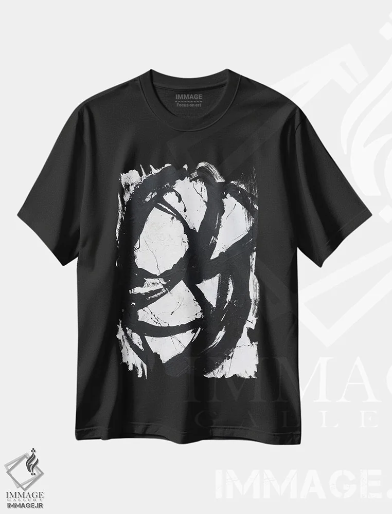 تیشرت مشکی طرح دار تک پیک ۲ اثر ارین اشلی | immage.ir