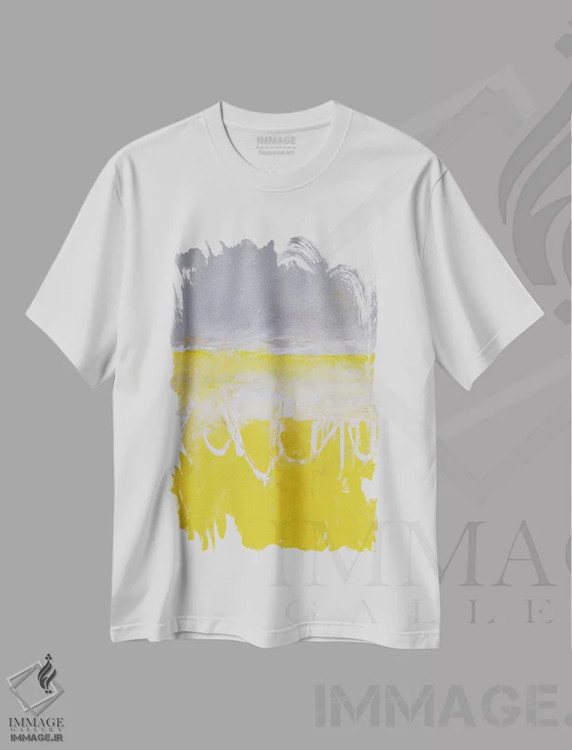 تیشرت سفید طرح دار رقص خورشید اثر ارین اشلی | فروشگاه ایماژ
