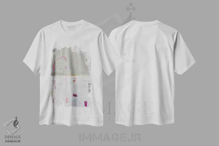 تیشرت سفید طرح دار کافه پیاده رو اثر ارین اشلی | immage.ir