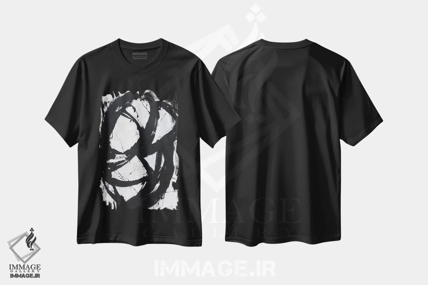 تیشرت مشکی طرح دار تک پیک ۲ اثر ارین اشلی | immage.ir