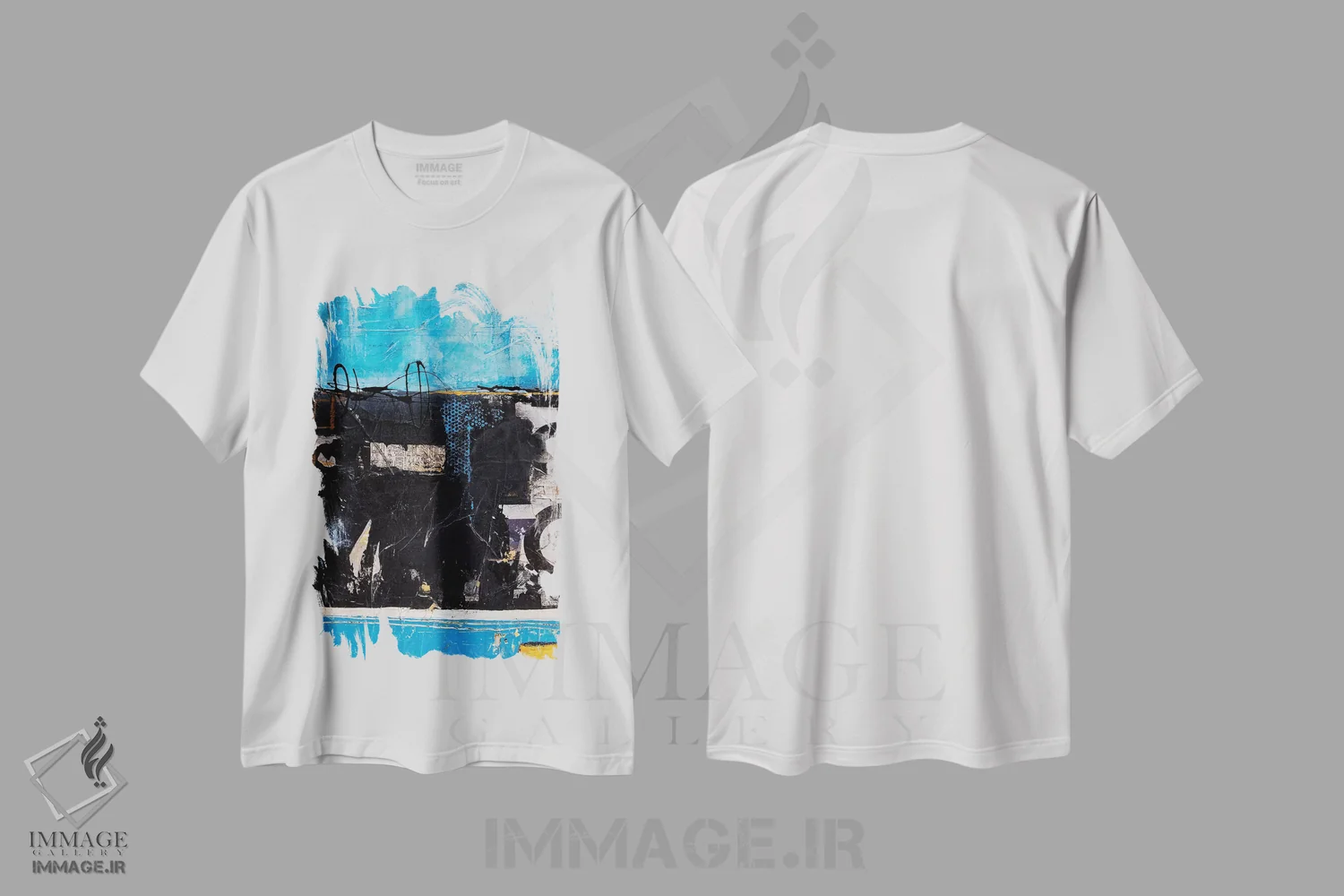 تیشرت سفید طرح دار اکتبر اثر ارین اشلی | فروشگاه ایماژ