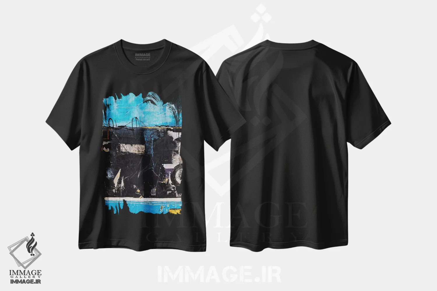 تیشرت مشکی طرح دار اکتبر اثر ارین اشلی | immage.ir